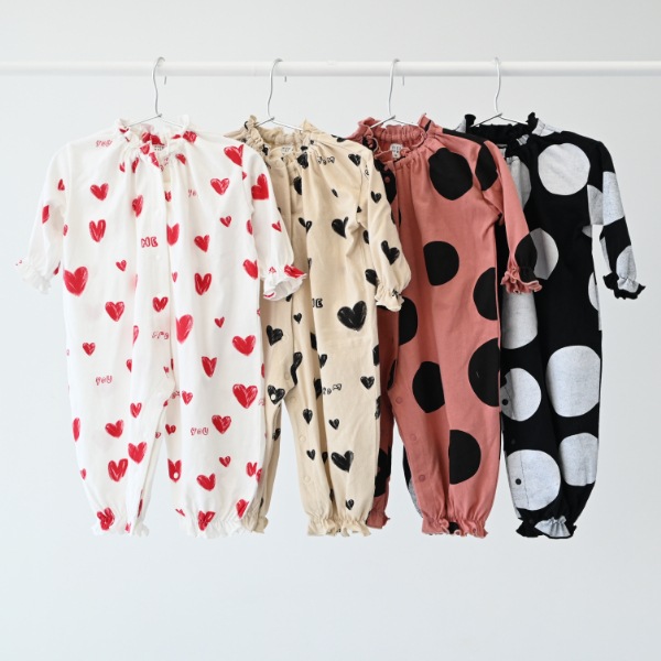 【25FW】アラカルト フリルロンパース / カメオブラウン