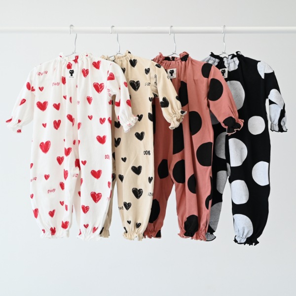 【25FW】アラカルト フリルロンパース / カメオブラウン