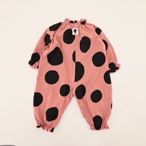 【25FW】アラカルト フリルロンパース / カメオブラウン