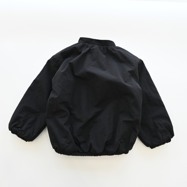 【25FW】ナイロン ギャザージャケット / ブラック