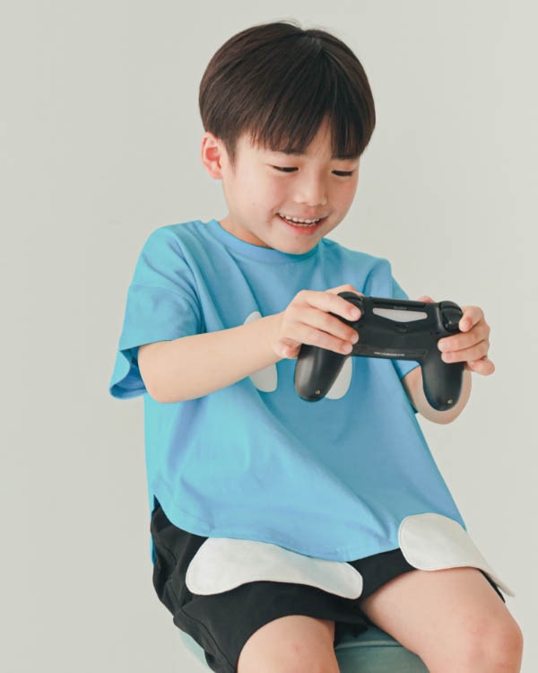 【26SS】ボンバーなりきり Tシャツ / ブルー