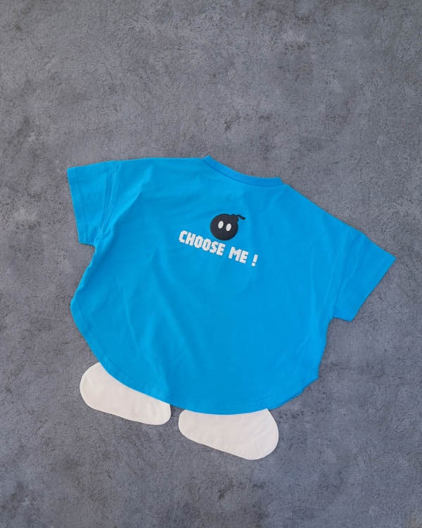 【26SS】ボンバーなりきり Tシャツ / ブルー