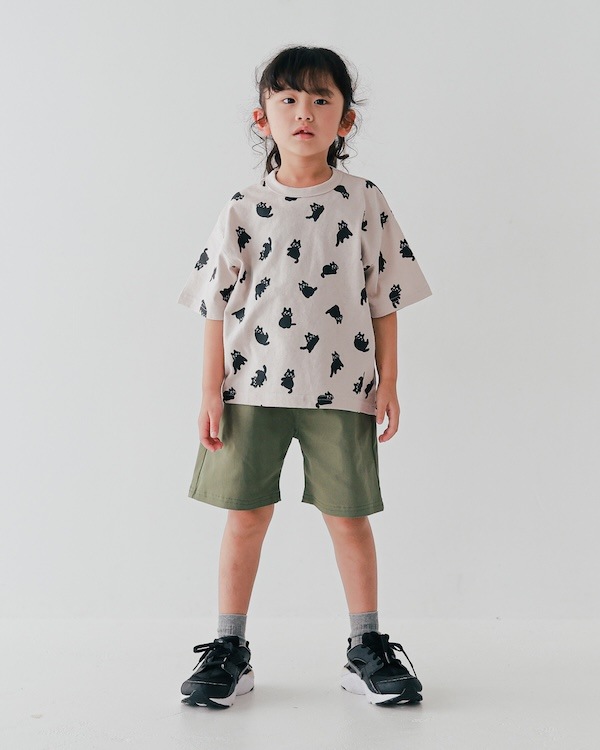 【フォブ】F/B 総柄 Tシャツ / サンド