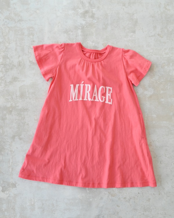 【エヌエイチティー】MIRAGE フレアー ワンピース / サーモンピンク