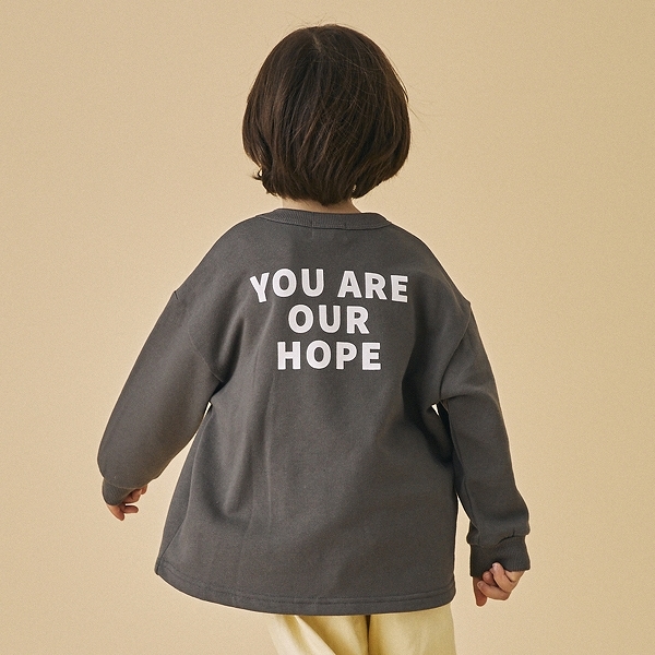 【25FW】HOPE トレーナー / チャコールグレー