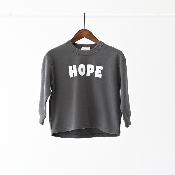 【25FW】HOPE トレーナー / チャコールグレー