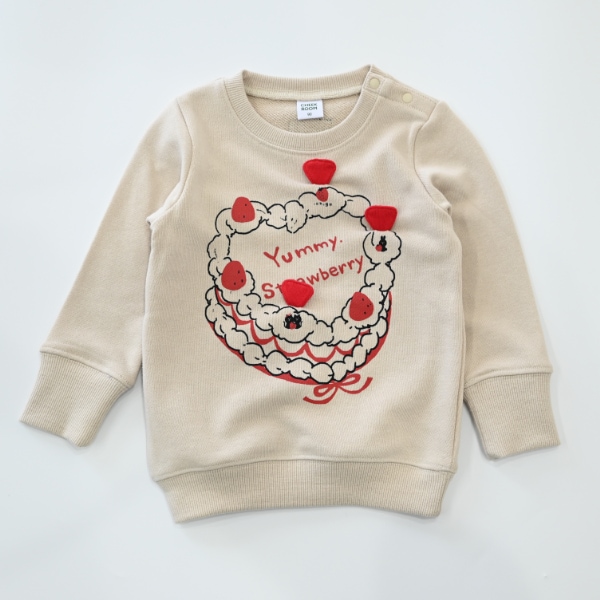 【25FW】いちごショートケーキ トレーナー / アイボリー