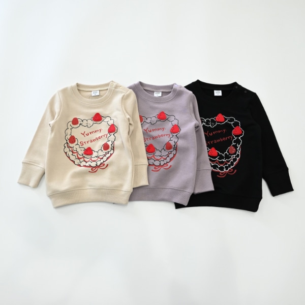 【25FW】いちごショートケーキ トレーナー / アイボリー