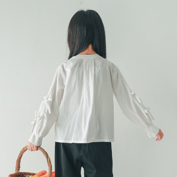 【25FW】リボン ボックスシャツ / オフホワイト