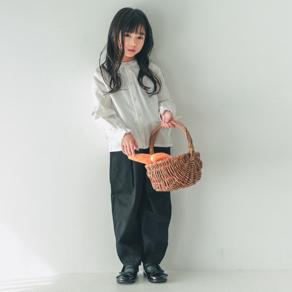 【25FW】リボン ボックスシャツ / オフホワイト