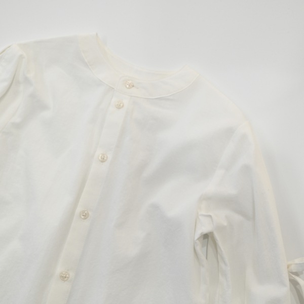 【25FW】リボン ボックスシャツ / オフホワイト