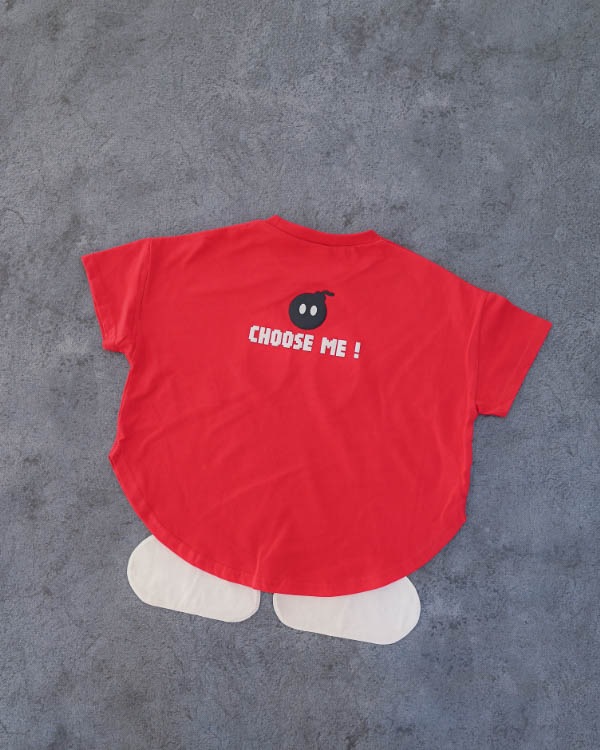 【26SS】ボンバーなりきり Tシャツ / レッド