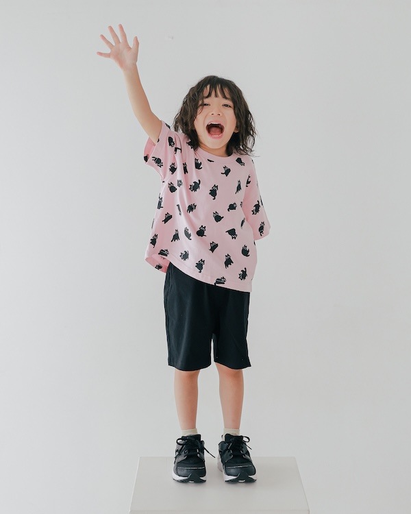 【フォブ】F/B 総柄 Tシャツ / ピンク