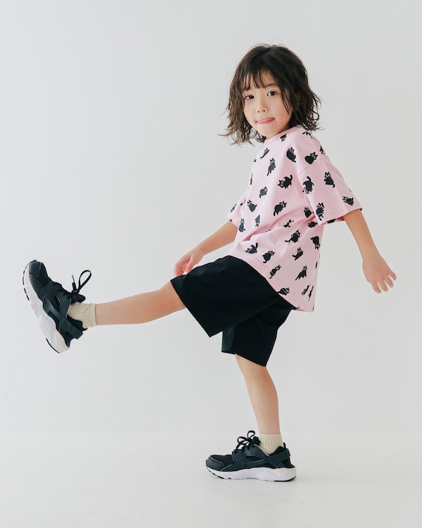 【フォブ】F/B 総柄 Tシャツ / ピンク