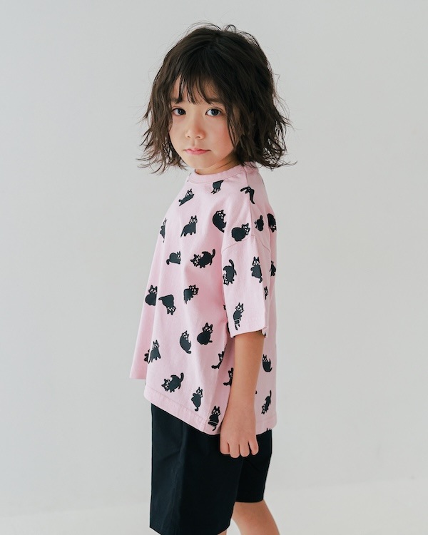 【フォブ】F/B 総柄 Tシャツ / ピンク