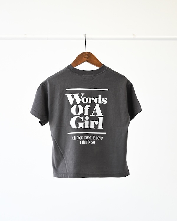 【アンディニー】Words of Tシャツ / チャコールグレー