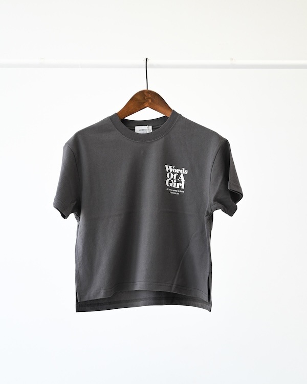 【アンディニー】Words of Tシャツ / チャコールグレー