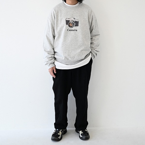 【25FW】camera トレーナー / 杢グレー