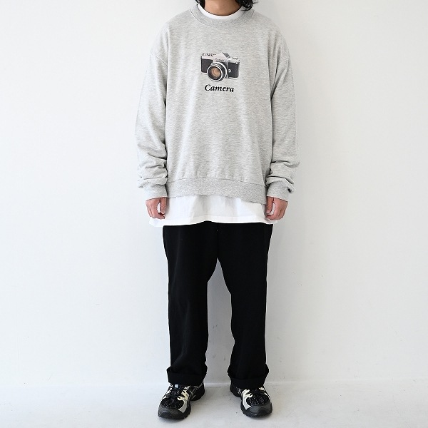 【25FW】camera トレーナー / 杢グレー