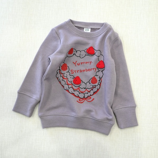 【25FW】いちごショートケーキ トレーナー / ラベンダー