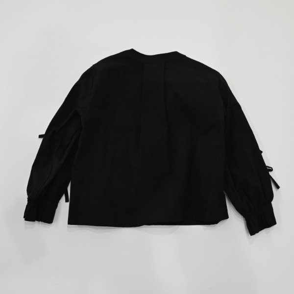 【25FW】リボン ボックスシャツ / ブラック