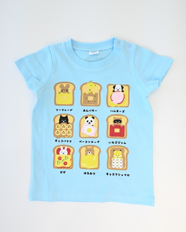 【チークルーム】いろんなパン Tシャツ / サックス