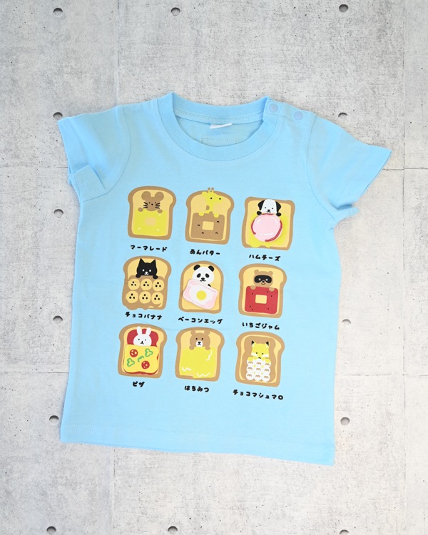 【チークルーム】いろんなパン Tシャツ / サックス