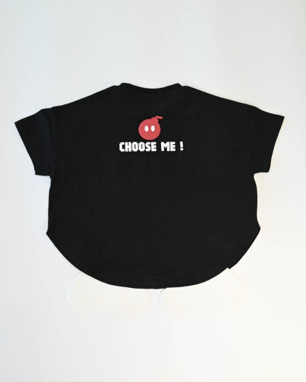 【ニコフラート】ボンバーなりきり Tシャツ / ブラック