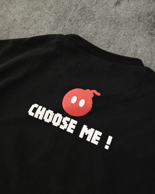 【ニコフラート】ボンバーなりきり Tシャツ / ブラック