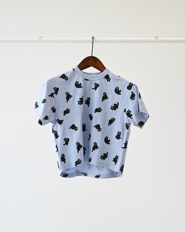 【フォブ】F/B 総柄 Tシャツ / サックス