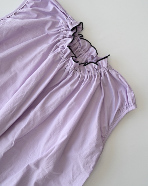 【エヌエイチティー】ギャザー ワンピース / ラベンダー