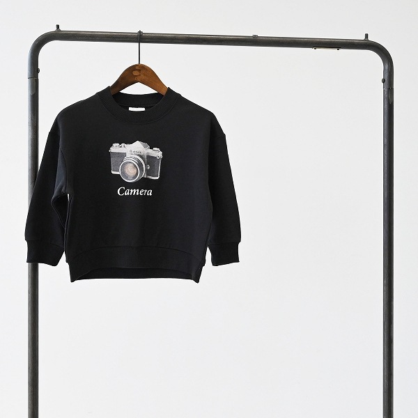 【25FW】camera トレーナー / ブラック