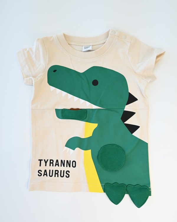 【チークルーム】恐竜の足 Tシャツ / アイボリー