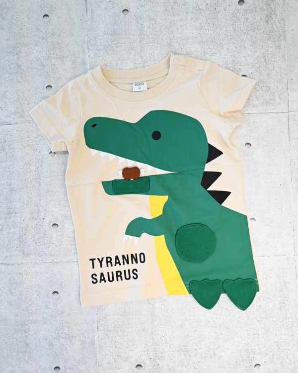 【チークルーム】恐竜の足 Tシャツ / アイボリー