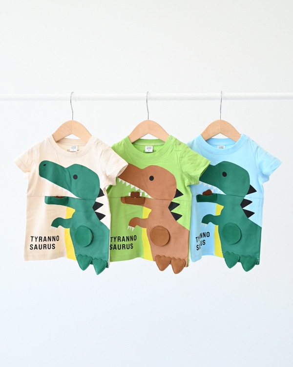 【チークルーム】恐竜の足 Tシャツ / アイボリー