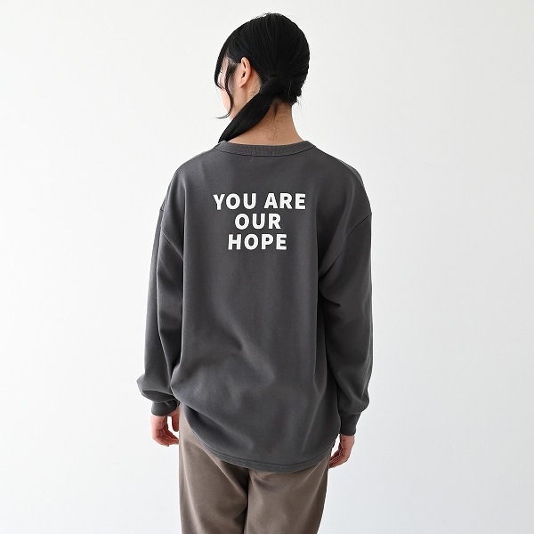 【25FW】HOPE トレーナー / チャコールグレー