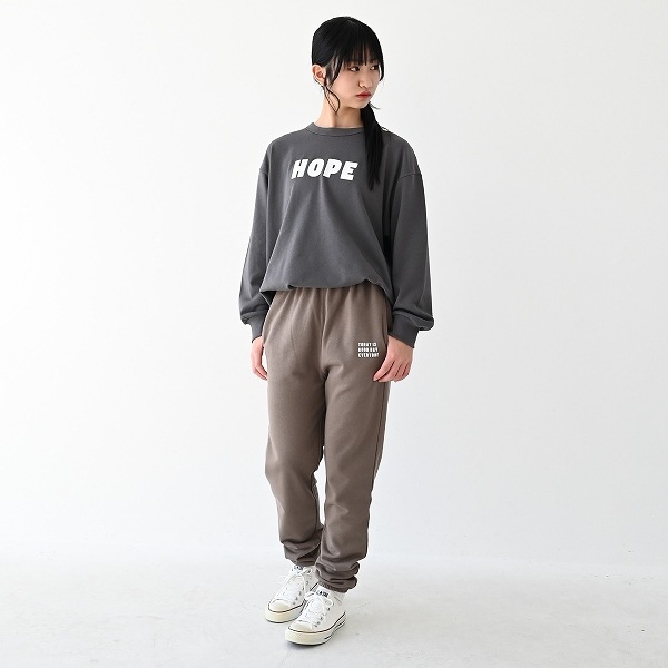 【25FW】HOPE トレーナー / チャコールグレー