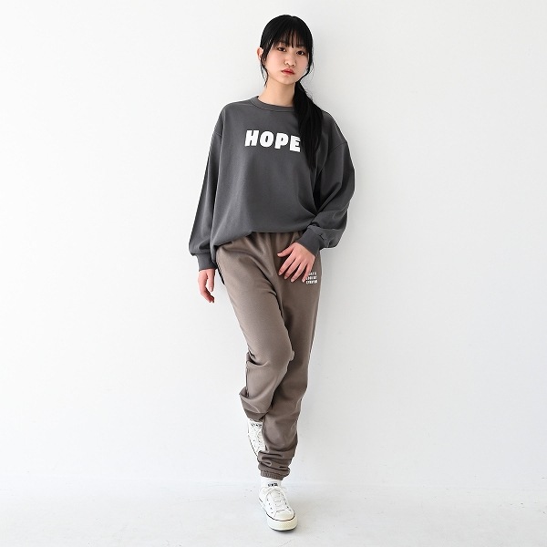 【25FW】HOPE トレーナー / チャコールグレー