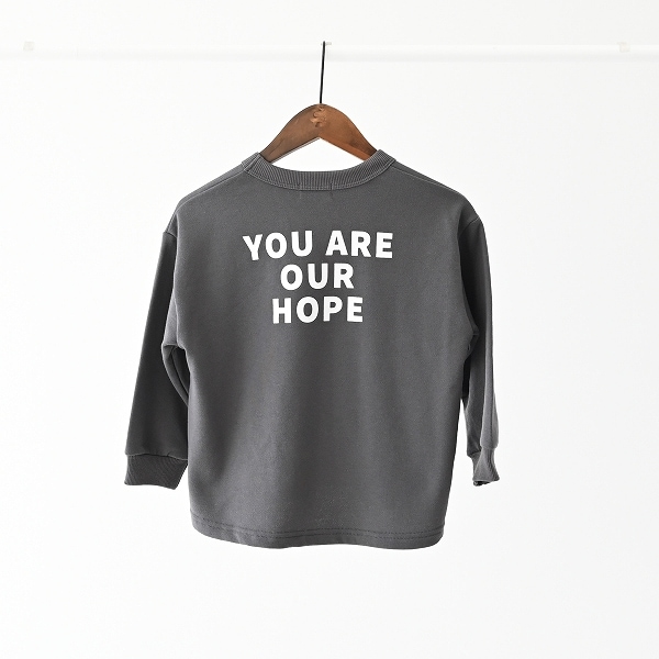 【25FW】HOPE トレーナー / チャコールグレー