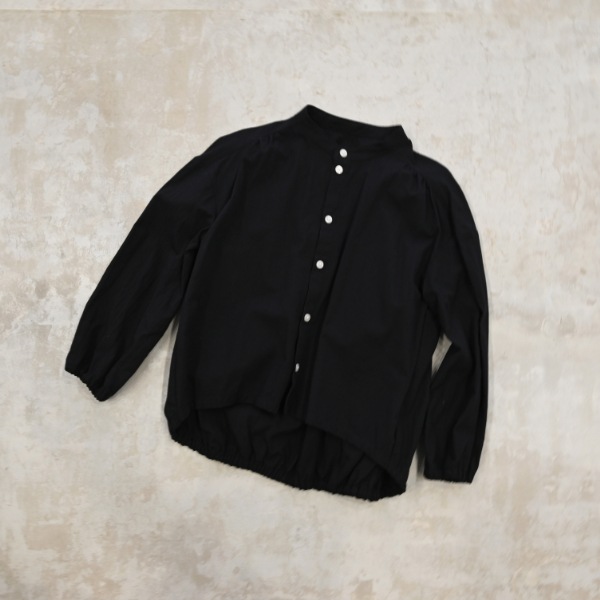 【25FW】バルーン ギャザーブラウス / ブラック