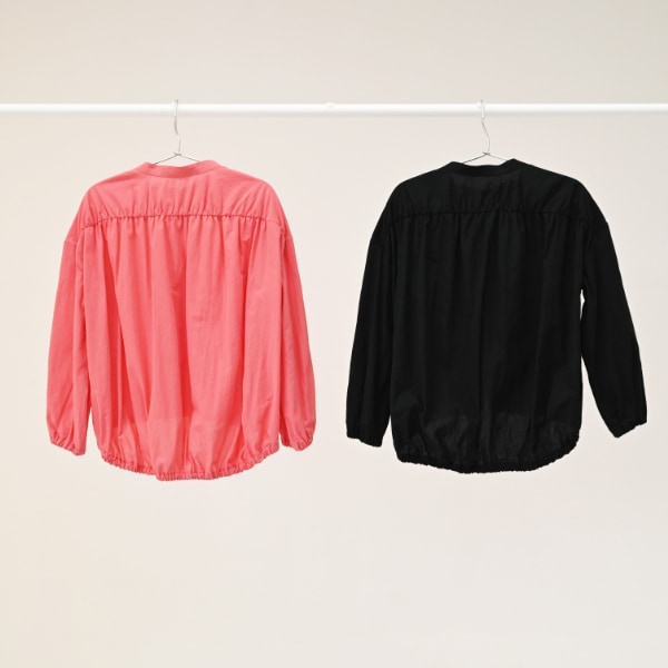 【25FW】バルーン ギャザーブラウス / ブラック
