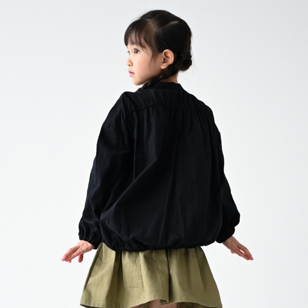 【25FW】バルーン ギャザーブラウス / ブラック
