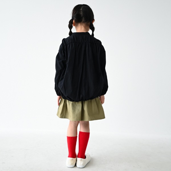 【25FW】バルーン ギャザーブラウス / ブラック