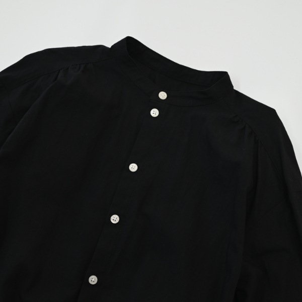 【25FW】バルーン ギャザーブラウス / ブラック