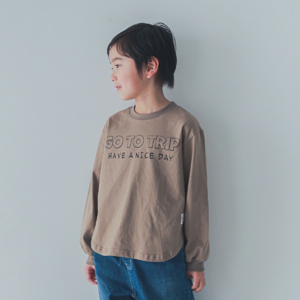 【25FW】GO TO TRIP ロングＴシャツ / ベージュ