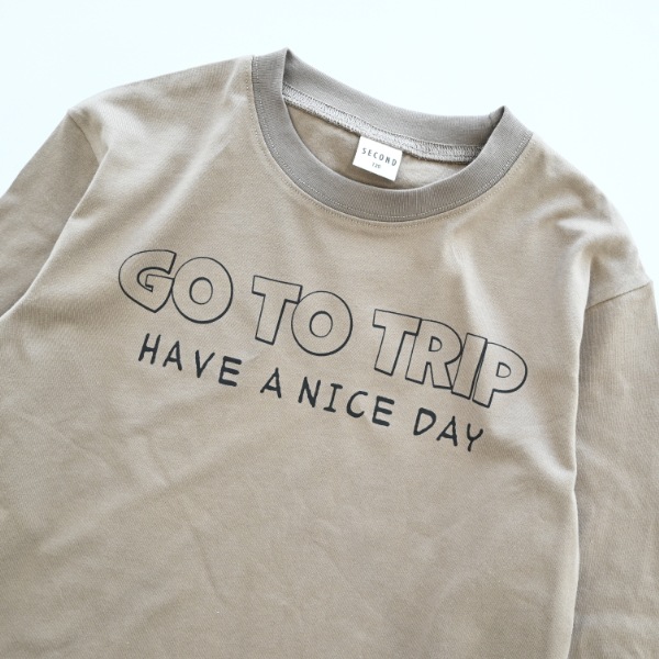 【25FW】GO TO TRIP ロングＴシャツ / ベージュ
