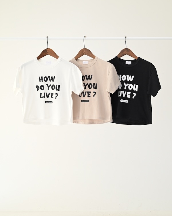 【フォブ】HOW DO YOU Tシャツ / グレージュ  