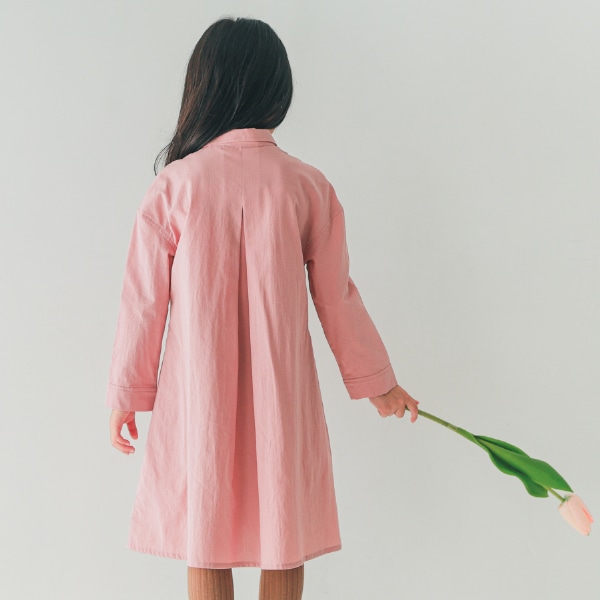 【25FW】タック シャツワンピース / ピンク