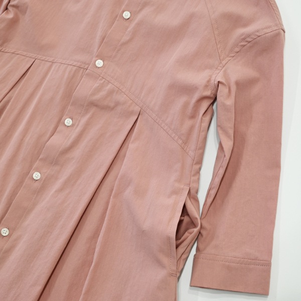 【25FW】タック シャツワンピース / ピンク