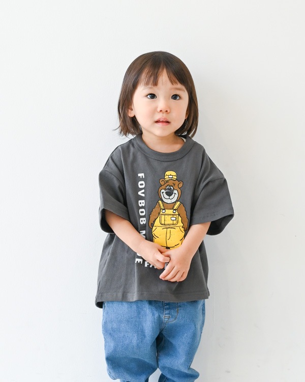 【フォブ】F/B BEAR Tシャツ / チャコールグレー